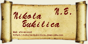 Nikola Bukilica vizit kartica